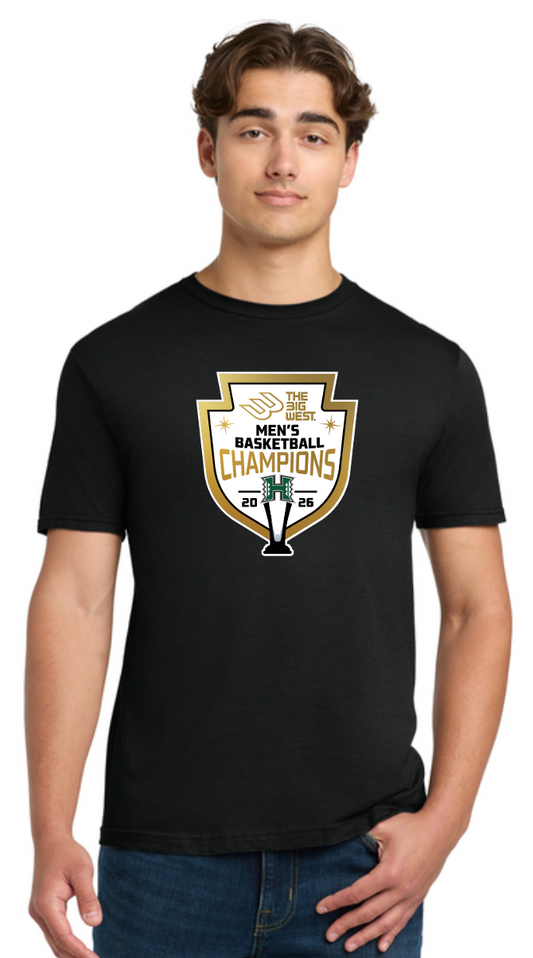 University of Hawaii - 2026 Big West Men's Basketball Champions T-Shirt